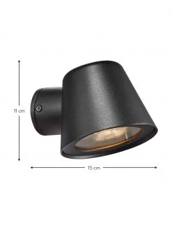 Nordlux Au&szlig;enwandleuchte Aleria in Schwarz, B 12 x H 11 cm -Leuchten Verkaufsladen Aussenwandleuchte Aleria in Schwarz 2