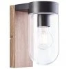 Au&szlig;enwandleuchte Cabar in Holzoptik, B 10 x H 21 cm