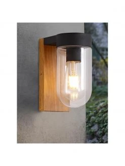 Außenwandleuchte Cabar in Holzoptik, B 10 x H 21 cm 10 Außenwandleuchte Cabar in Holzoptik, B 10 x H 21 cm -Leuchten Verkaufsladen Aussenwandleuchte Cabar in Holzoptik 2