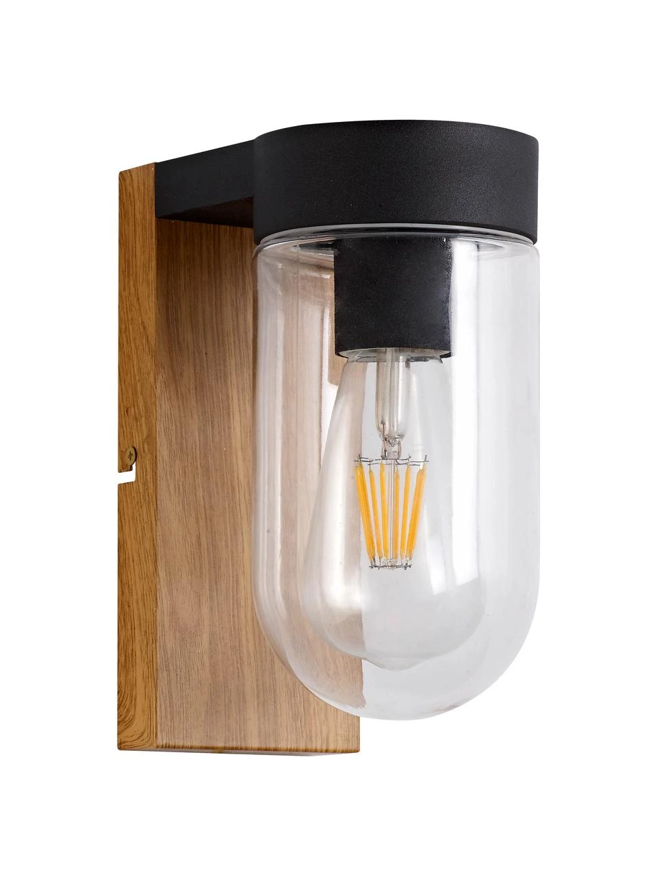 Außenwandleuchte Cabar in Holzoptik, B 10 x H 21 cm 7 Außenwandleuchte Cabar in Holzoptik, B 10 x H 21 cm – Bild 5