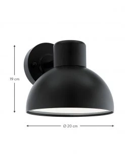 Au&szlig;enwandleuchte Entrimo in Schwarz, B 20 x H 19 cm -Leuchten Verkaufsladen Aussenwandleuchte Entrimo in Schwarz 2