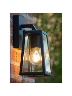 Lucide Au&szlig;enwandleuchte Matslot aus Glas, B 14 x H 25 cm -Leuchten Verkaufsladen Aussenwandleuchte Matslot aus Glas 1