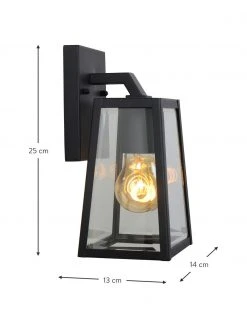 Lucide Au&szlig;enwandleuchte Matslot aus Glas, B 14 x H 25 cm -Leuchten Verkaufsladen Aussenwandleuchte Matslot aus Glas 2