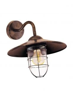 Au&szlig;enwandleuchte Melgoa mit Antik-Finish, B 38 x H 25 cm