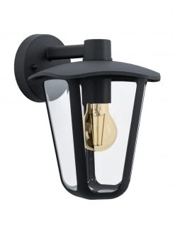 Au&szlig;enwandleuchte Monreale in Schwarz, B 23 x H 28 cm