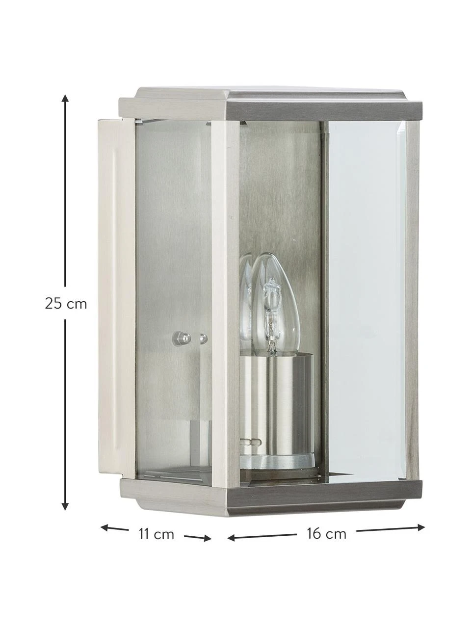 Searchlight Außenwandleuchte Wally mit Glasschirm, B 16 x H 25 cm 4 Searchlight Außenwandleuchte Wally mit Glasschirm, B 16 x H 25 cm – Bild 2
