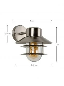 Lucide Au&szlig;enwandleuchte Zico mit Glasschirm, B 22 x H 24 cm -Leuchten Verkaufsladen Aussenwandleuchte Zico mit Glasschirm 2