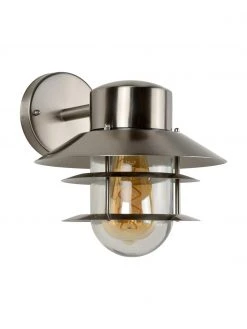 Lucide Au&szlig;enwandleuchte Zico mit Glasschirm, B 22 x H 24 cm