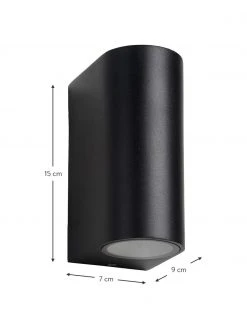 Lucide Außenwandleuchte Zora in Schwarz, B 7 x H 15 cm 10 Lucide Außenwandleuchte Zora in Schwarz, B 7 x H 15 cm -Leuchten Verkaufsladen Aussenwandleuchte Zora in Schwarz 2