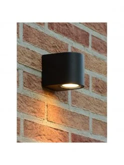 Lucide Au&szlig;enwandleuchte Zora in Schwarz, B 7 x H 8 cm -Leuchten Verkaufsladen Aussenwandleuchte Zora in Schwarz 7