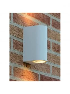 Lucide Au&szlig;enwandleuchte Zora in Wei&szlig;, B 7 x H 15 cm -Leuchten Verkaufsladen Aussenwandleuchte Zora in Weiss 1