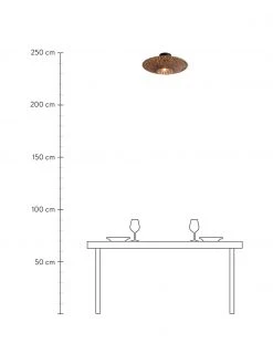 Bambus-Deckenleuchte Kalimantan in Braun-Schwarz, Ø 44 x H 12 cmNur noch wenige verfügbar -Leuchten Verkaufsladen Bambus Deckenleuchte Kalimantan in Braun Schwarz 2
