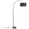 Bogenlampe Sama in Schwarz, B 90 x H 180 cm