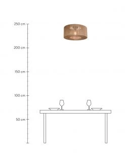 Boho-Deckenleuchte Iguazu aus Jute, Ø 50 x H 22 cm -Leuchten Verkaufsladen Boho Deckenleuchte Iguazu aus Jute 2