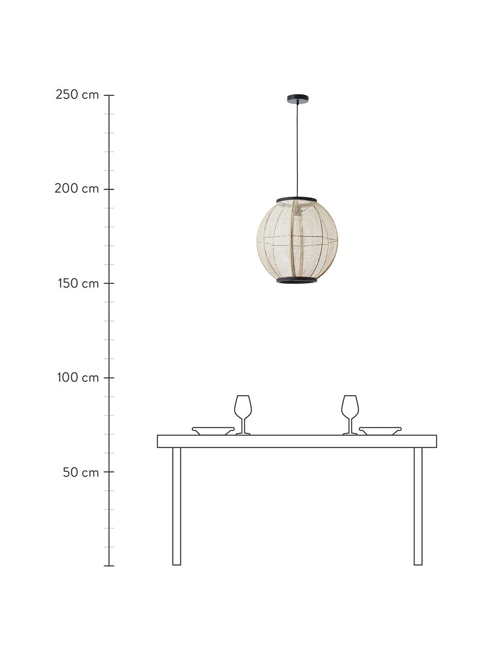 Boho-Pendelleuchte Tanah, Ø 47 x H 47 cm 5 Boho-Pendelleuchte Tanah, Ø 47 x H 47 cm – Bild 3