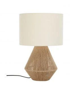 Westwing Collection Boho-Tischlampe Cecillia aus Jute, Ø 32 x H 48 cm