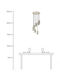 Westwing Collection Cluster-Pendelleuchte Arvo in Chromfarben, Ø 38 x H 120 cm -Leuchten Verkaufsladen Cluster Pendelleuchte Arvo in Chromfarben 4