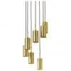 Westwing Collection Cluster-Pendelleuchte Arvo in Messingfarben, Ø 38 x H 120 cm