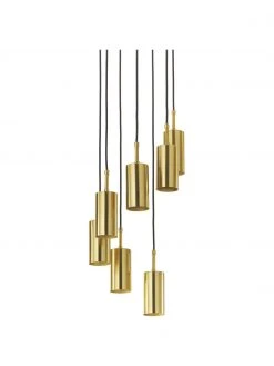 Westwing Collection Cluster-Pendelleuchte Arvo in Messingfarben, Ø 38 x H 120 cm