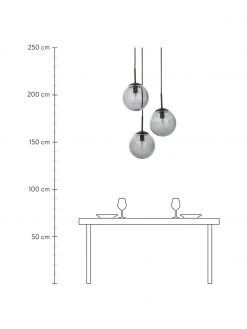 Westwing Collection Cluster-Pendelleuchte Edie aus Rauchglas, B 30 x T 30 cm 11 Westwing Collection Cluster-Pendelleuchte Edie aus Rauchglas, B 30 x T 30 cm -Leuchten Verkaufsladen Cluster Pendelleuchte Edie aus Rauchglas 3