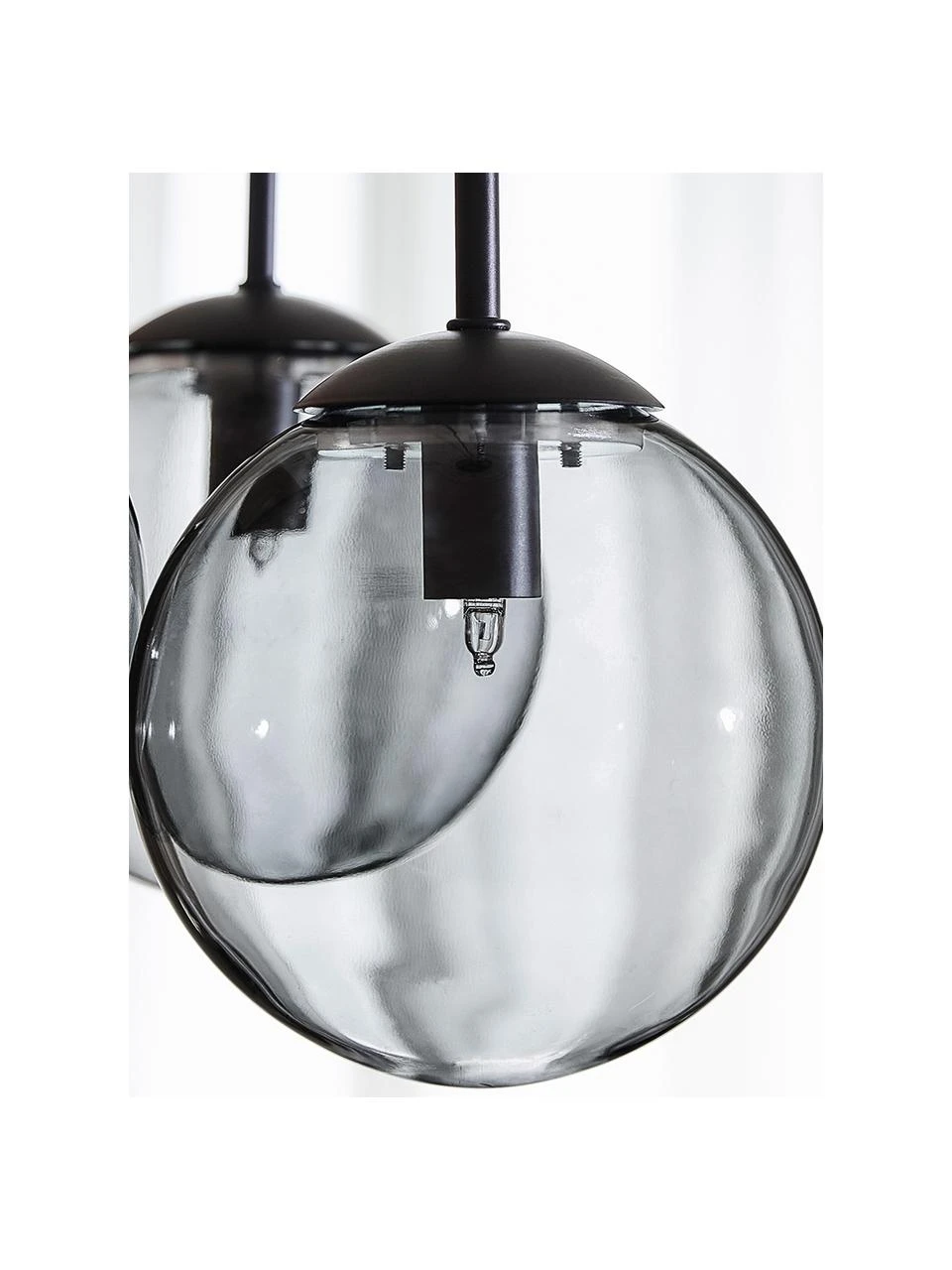 Westwing Collection Cluster-Pendelleuchte Edie aus Rauchglas, B 30 x T 30 cm 8 Westwing Collection Cluster-Pendelleuchte Edie aus Rauchglas, B 30 x T 30 cm – Bild 6