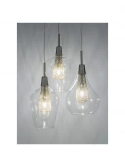 Cluster-Pendelleuchte Filo aus Glas, Ø 36 x H 120 cm -Leuchten Verkaufsladen Cluster Pendelleuchte Filo aus Glas 3