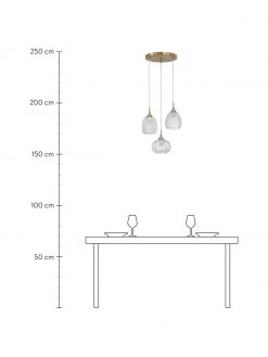Cluster-Pendelleuchte Vario aus satiniertem Glas, Ø 39 x H 24 cmNur noch wenige verfügbar -Leuchten Verkaufsladen Cluster Pendelleuchte Vario aus satiniertem Glas 2