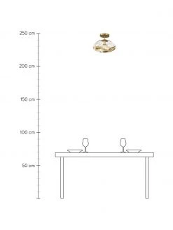 Leuchten Verkaufsladen -Leuchten Verkaufsladen Deckenleuchte Amora aus champagnerfarbenem Glas 1
