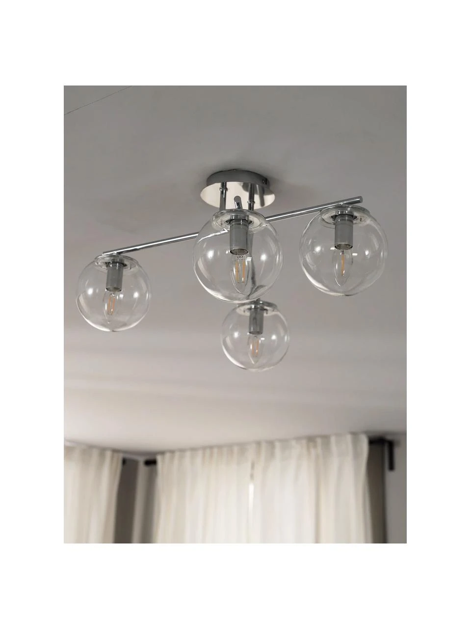 Westwing Collection Deckenleuchte Atlanta aus transparentem Glas, B 65 x H 30 cm 5 Westwing Collection Deckenleuchte Atlanta aus transparentem Glas, B 65 x H 30 cm – Bild 3