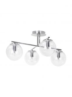 Westwing Collection Deckenleuchte Atlanta aus transparentem Glas, B 65 x H 30 cm