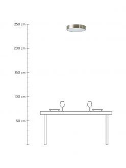 Deckenleuchte Dante in Silber, Ø 40 x H 7 cm -Leuchten Verkaufsladen Deckenleuchte Dante in Silber 2