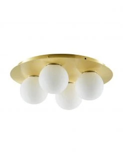 Westwing Collection Deckenleuchte Hitch aus Opalglas, Ø 36 x H 12 cm