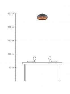 Deckenleuchte Jeff in Kupfer-Schwarz, Ø 40 x H 17 cm -Leuchten Verkaufsladen Deckenleuchte Jeff in Kupfer Schwarz 2