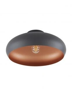 Deckenleuchte Jeff in Kupfer-Schwarz, Ø 40 x H 17 cm