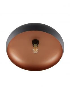 Deckenleuchte Jeff in Kupfer-Schwarz, Ø 40 x H 17 cm -Leuchten Verkaufsladen Deckenleuchte Jeff in Kupfer Schwarz 3