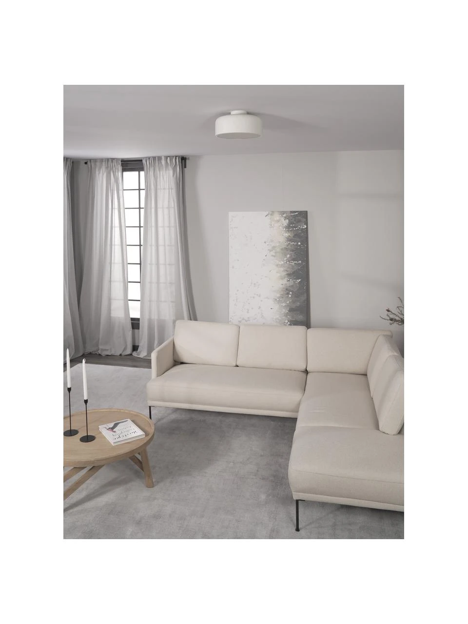 Westwing Collection Deckenleuchte Ole aus Metall, Ø 35 x H 18 cm 4 Westwing Collection Deckenleuchte Ole aus Metall, Ø 35 x H 18 cm – Bild 2