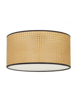 Westwing Collection Deckenleuchte Vienna aus Wiener Geflecht, ∅ 40 x H 20 cm