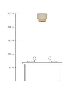 Westwing Collection Deckenleuchte Vienna aus Wiener Geflecht mit cremefarbenem Stoff, Ø 40 x H 30 cm -Leuchten Verkaufsladen Deckenleuchte Vienna aus Wiener Geflecht mit cremefarbenem Stoff 2