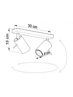 Deckenstrahler Etna in Wei&szlig;, B 30 x H 15 cm -Leuchten Verkaufsladen Deckenstrahler Etna in Weiss 17