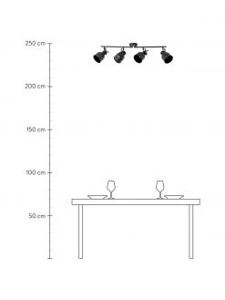 Deckenstrahler Rolet im Industrial-Style, B 76 x H 18 cm -Leuchten Verkaufsladen Deckenstrahler Rolet im Industrial Style 2