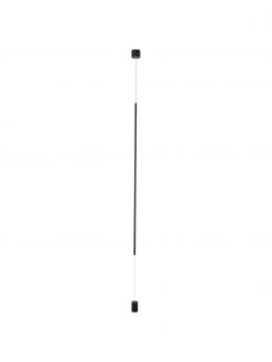 Design LED-Pendelleuchte mit Bodenverankerung Elettra in Schwarz, Ø 7 x H 120 cm