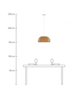 Westwing Collection Design Pendelleuchte Eden aus Bambus, Ø 45 x H 21 cm -Leuchten Verkaufsladen Design Pendelleuchte Eden aus Bambus 3