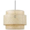 Westwing Collection Design Pendelleuchte Finja aus Bambus, Ø 50 x H 38 cm -Leuchten Verkaufsladen Design Pendelleuchte Finja aus Bambus