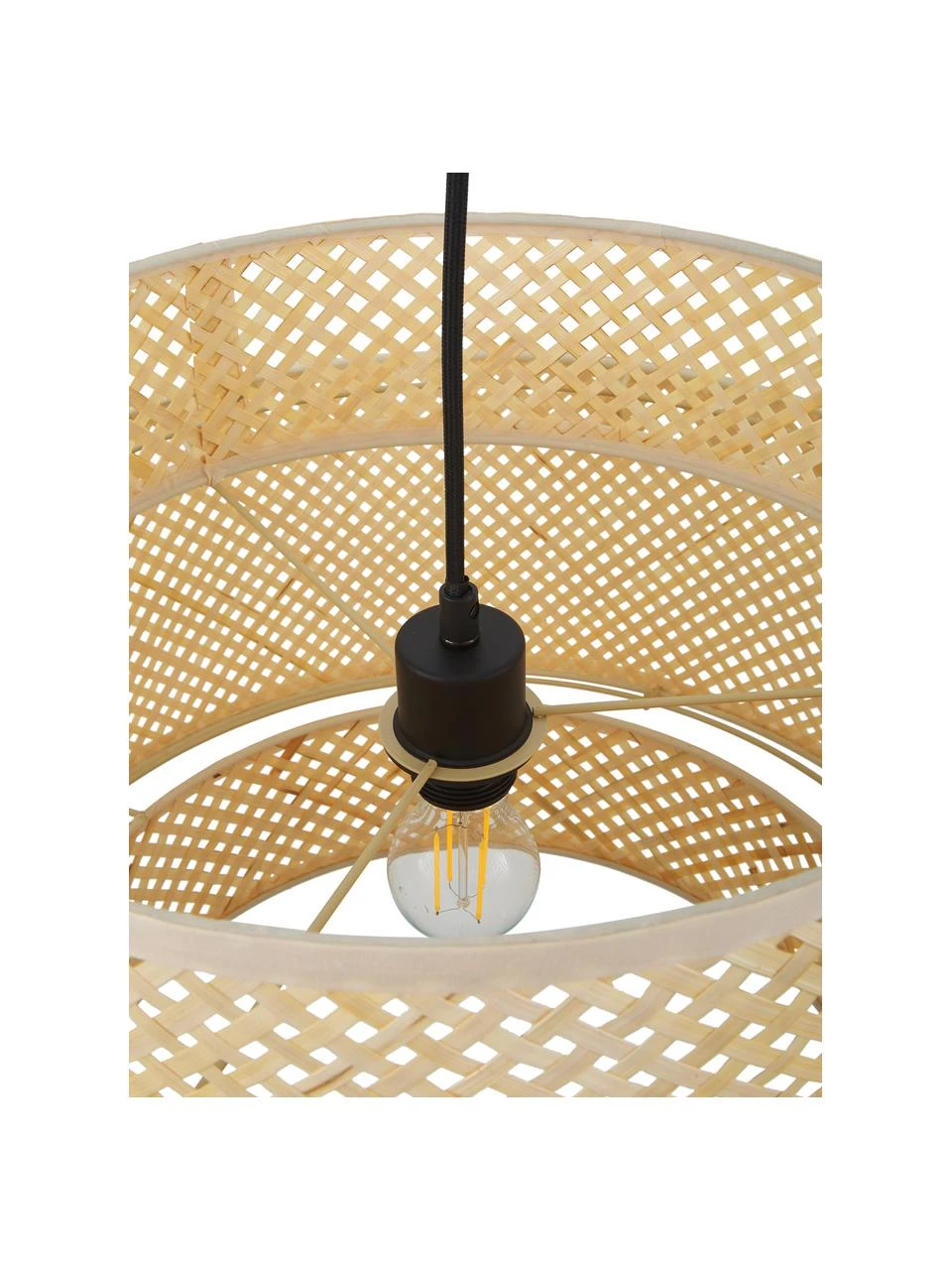Westwing Collection Design Pendelleuchte Finja aus Bambus, Ø 50 x H 38 cm 6 Westwing Collection Design Pendelleuchte Finja aus Bambus, Ø 50 x H 38 cm – Bild 4