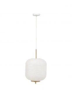 Westwing Collection Design Pendelleuchte Misaki aus Reispapier, Ø 35 x H 63 cm -Leuchten Verkaufsladen Design Pendelleuchte Misaki aus Reispapier 10