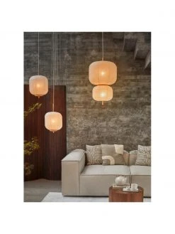 Westwing Collection Design Pendelleuchte Misaki aus Reispapier, Ø 35 x H 63 cm -Leuchten Verkaufsladen Design Pendelleuchte Misaki aus Reispapier 8