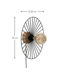Design Wandleuchte Antonella mit Stecker, Ø 35 cm -Leuchten Verkaufsladen Design Wandleuchte Antonella mit Stecker 2