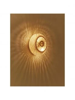 Westwing Collection Design Wandleuchte Evelyn aus Bambus, naturbelassen, Ø 25 cm, T 10 cm -Leuchten Verkaufsladen Design Wandleuchte Evelyn aus Bambus naturbelassen 4