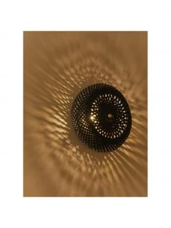 Westwing Collection Design Wandleuchte Evelyn aus Bambus, schwarz, Ø 25 cm, T 10 cm -Leuchten Verkaufsladen Design Wandleuchte Evelyn aus Bambus schwarz 4