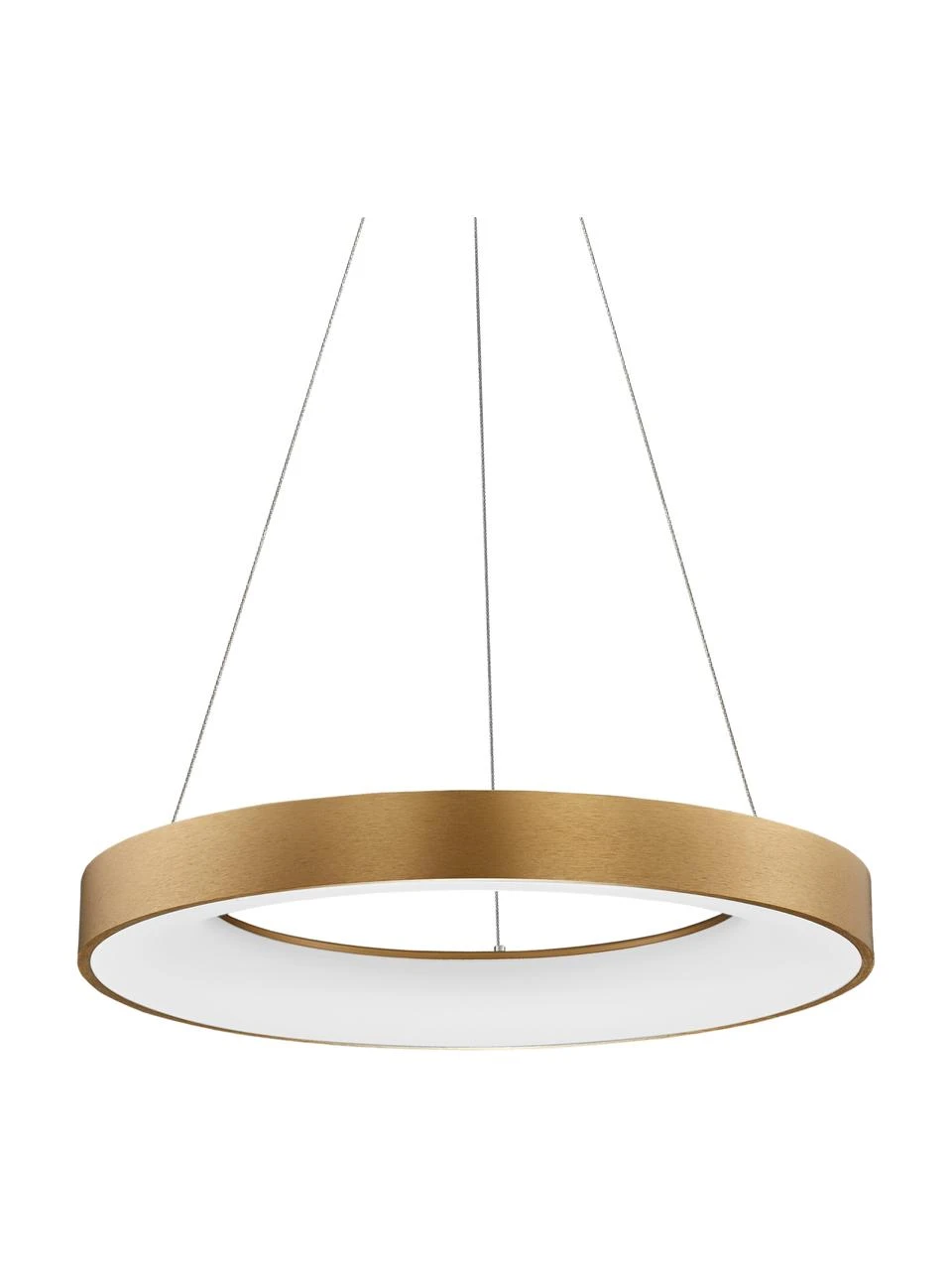 Dimmbare LED-Pendelleuchte Rando in Gold, Ø 60 x H 6 cm 3 Dimmbare LED-Pendelleuchte Rando in Gold, Ø 60 x H 6 cm